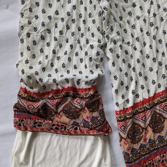 🎉 4 for $25 🎉 Xhilaration Boho Lounge Pull On Wide Leg Pants Size Medium - Picture 10 of 13
